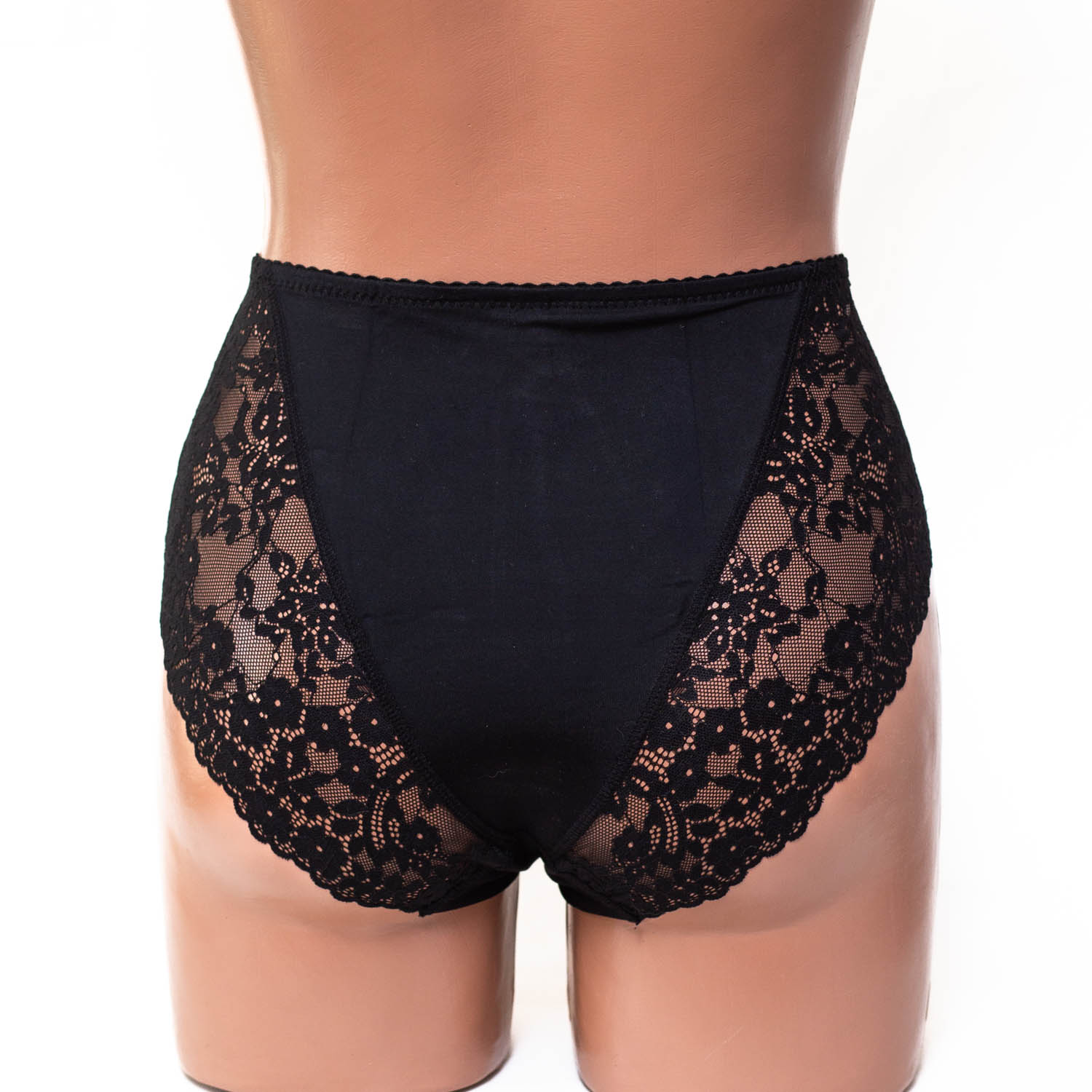 Жіночі труси мікрофібра з мереживом Lanny mode 51399 чорні 4409-2